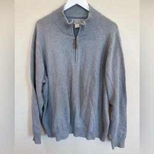 Duluth Trading Company 1/4 Zip Sweater Gray XXL